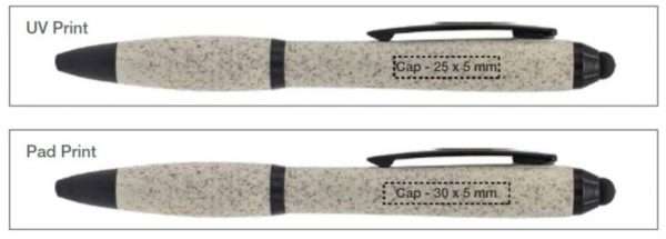 Wheat Straw Pens with Stylus Branding