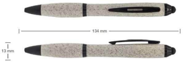 Wheat Straw Pens with Stylus Measurement
