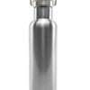 Silver Stainless Steel Flask with Bamboo Lid